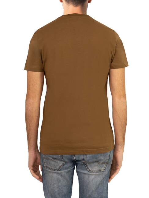 T-DIEGOR Tricou de bumbac lichior de cafea - tricou