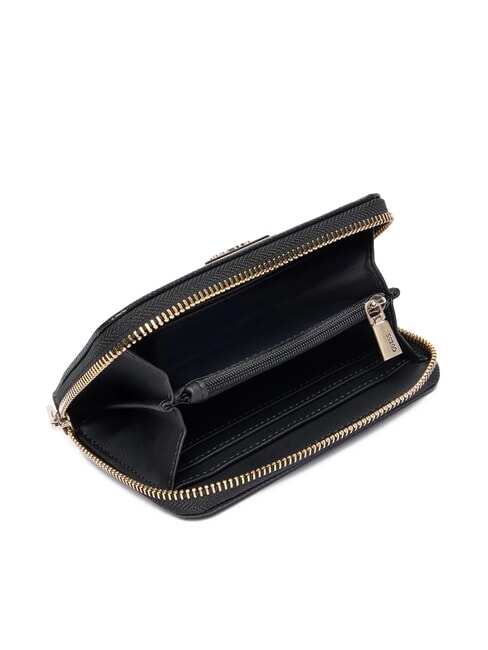 LAUREL 2 Portofel mediu cu imprimeu saffiano BLACK - Portofele femei