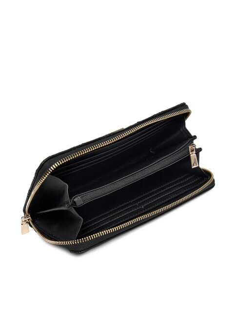 GIULLY 2 Portofel mare matlasat cu fermoar BLACK - Portofele femei