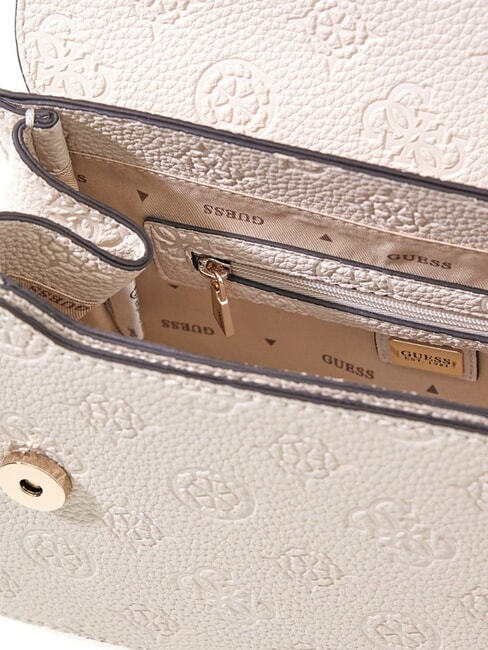 CRESIDIA II Geantă de umăr cu clapă logo alb - Genți femei