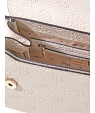 GUESS CRESIDIA II Geantă de umăr cu clapă logo alb - Genți femei - 3