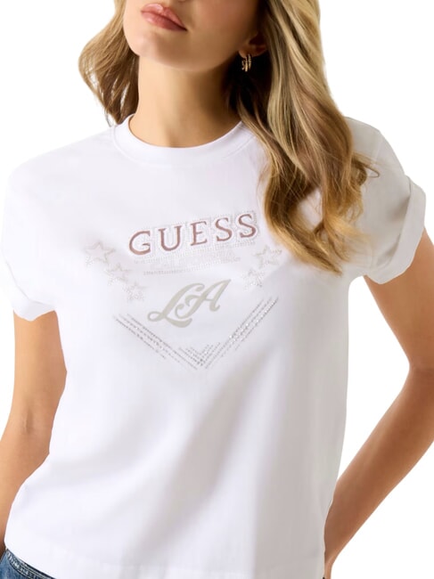 STARS Tricou cu imprimeu și ținte alb purpuriu - tricou