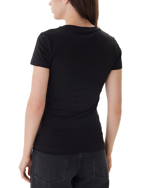 FLOWERS TRIANGLE Tricou elastic cu m&acirc;necă scurtă jetbla - tricou