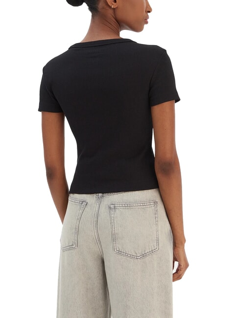 STUDS SCRIPT Tricou slim fit cu m&acirc;necă scurtă jetbla - tricou