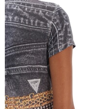 GUESS BELT WRAPPED Tricou slim fit cu imprimeu integral jet black multi - tricou - 4