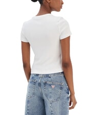 GUESS STUDS SCRIPT Tricou slim fit cu m&acirc;necă scurtă alb purpuriu - tricou - 2