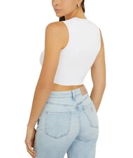 GUESS ALEXIA Șoricel scurt tricotat cu logo cu strasuri - tricou