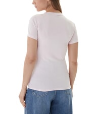 GUESS MINI TRIANGLE Tricou cu decolteu &icirc;n V roz delicat - tricou - 2