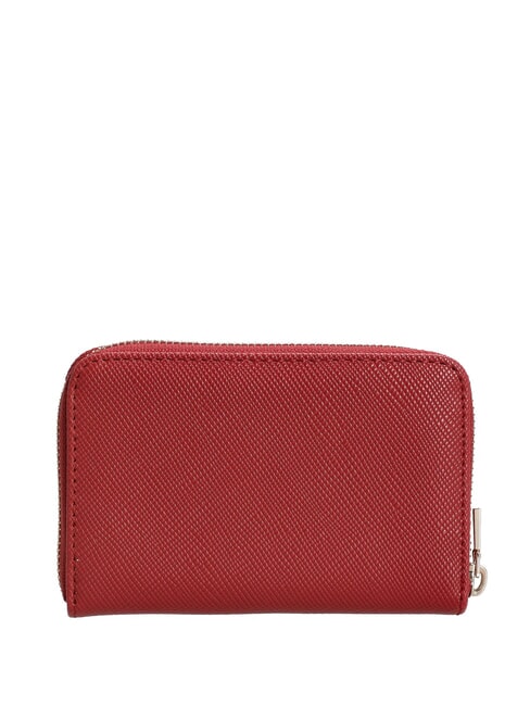 LAUREL 2 Portofel mediu cu imprimeu saffiano granat - Portofele femei