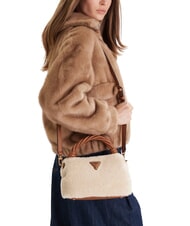 GUESS SHAIDA Geantă de m&acirc;nă, cu curea de umăr natural / coniac - Genți femei - 4