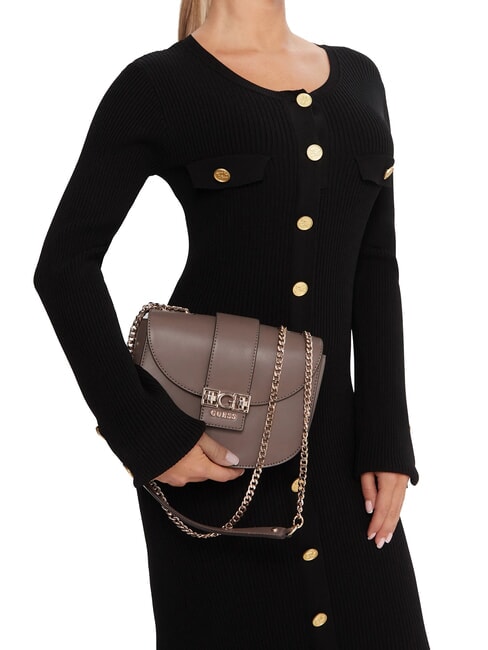 JANE Geantă de umăr mini taup &icirc;nchis - Genți femei