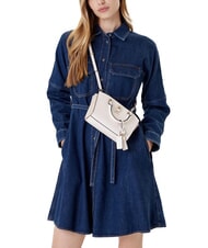 GUESS QUEENSLAND Geantă mini cu curea de umăr alb-gălbui/gri-gălbui - Genți femei - 4