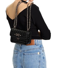 GUESS NADIRA Geantă de umăr micro BLACK - Genți femei - 5