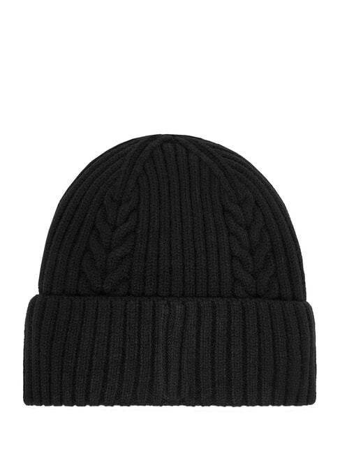 KNITTED Pălărie cu manșetă BLACK - Căciuli