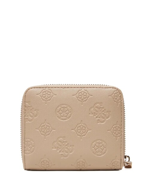 PHOEBE Portofel mic cu fermoar simplu logo taupe - Portofele femei