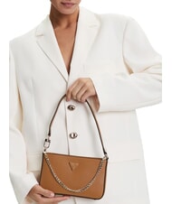 GUESS NOELLE 2 Geantă de umăr cu lanț coniac ușor - Genți femei - 4