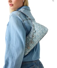 GUESS EVERLEE Geantă de umăr albastru cețos multicolor - Genți femei - 4