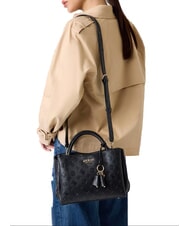 GUESS PHOEBE Geantă de m&acirc;nă, cu curea de umăr logo negru - Genți femei - 5