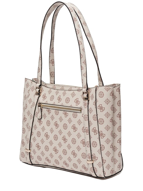 DARYNA Geantă de cumpărături de umăr logo crem - Genți femei