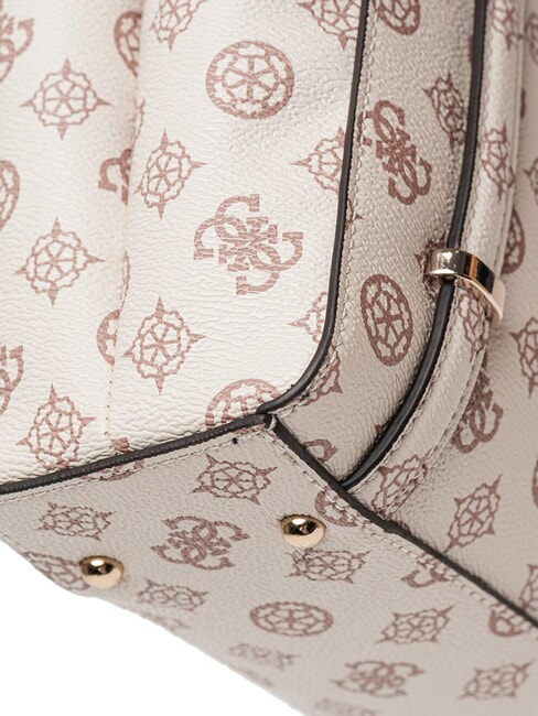 DARYNA Geantă de cumpărături de umăr logo crem - Genți femei