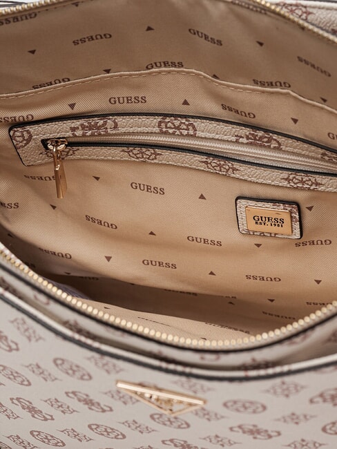 DARYNA Geantă de cumpărături de umăr logo crem - Genți femei