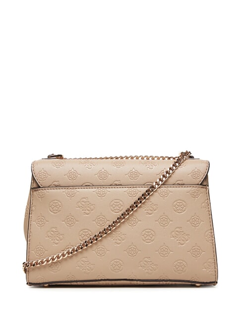 PHOEBE Geantă de umăr simplu logo taupe - Genți femei