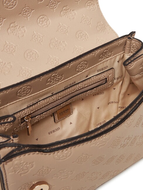 PHOEBE Geantă de umăr simplu logo taupe - Genți femei