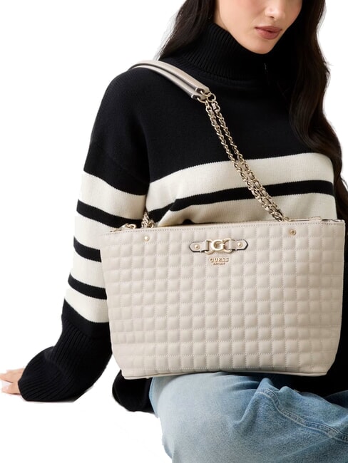 NADIRA Geantă de cumpărături de umăr taupe deschis - Genți femei