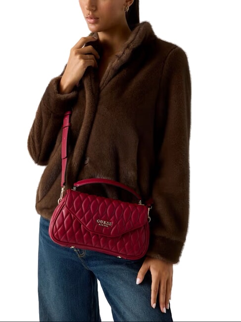 VALLA Geantă de mână, cu curea de umăr RED - Genți femei