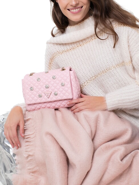 EVERLEE Geantă matlasată cu aplicații apă de trandafiri - Genți femei