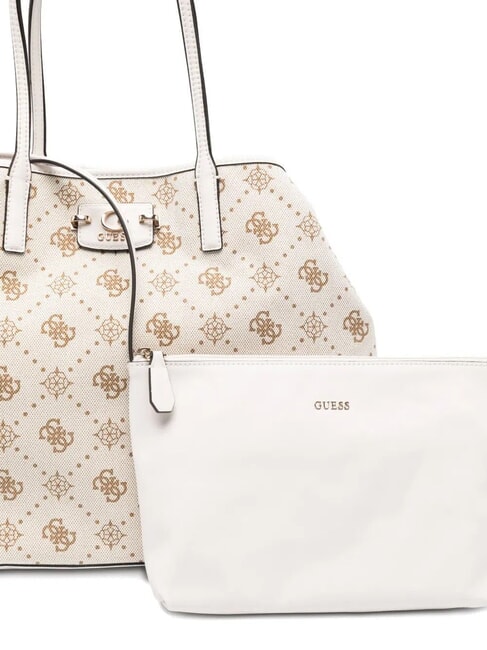 NEDA Geantă de umăr logo alb - Genți femei