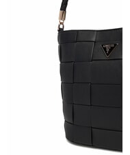 GUESS MAYLEE Geantă de umăr mini cu găleată BLACK - Genți femei - 4