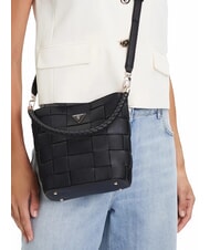 GUESS MAYLEE Geantă de umăr mini cu găleată BLACK - Genți femei - 5