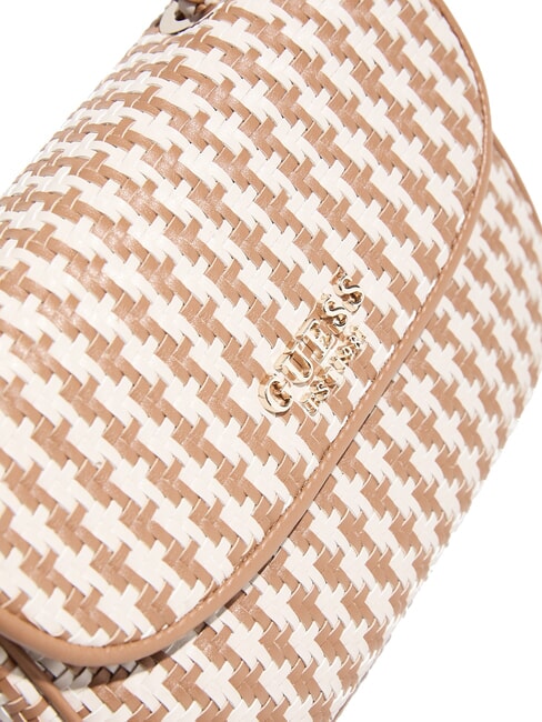 MIREMA  Geantă de m&acirc;nă, cu curea de umăr cămilă multicoloră - Genți femei