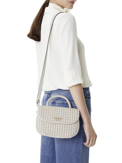 MIREMA  Geantă de m&acirc;nă, cu curea de umăr cămilă multicoloră - Genți femei