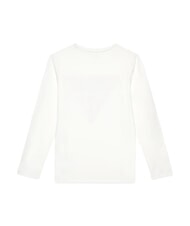 GUESS KIDS Tricou cu m&acirc;necă lungă și strasuri sare albă - Tricou copil - 2