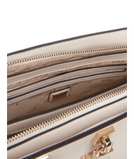 GUESS QUEENSLAND Geantă de m&acirc;nă, cu curea de umăr alb-gălbui/gri-gălbui - Genți femei - 6