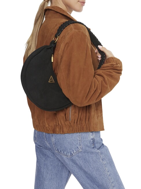 AMITA Geantă de umăr, piele BLACK - Genți femei