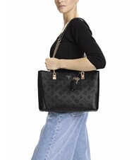 GUESS TISHA Geantă de umăr logo negru - Genți femei - 5