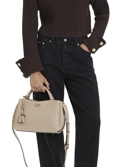 PHOEBE Geantă de mână, cu curea de umăr simplu logo taupe - Genți femei