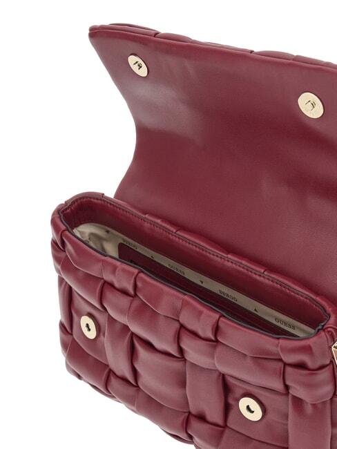 MARION Geantă de umăr țesută cu curea de umăr RED - Genți femei