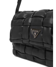 GUESS MARION Geantă de umăr țesută cu curea de umăr BLACK - Genți femei - 3