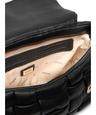 GUESS MARION Geantă de umăr țesută cu curea de umăr BLACK - Genți femei - 6