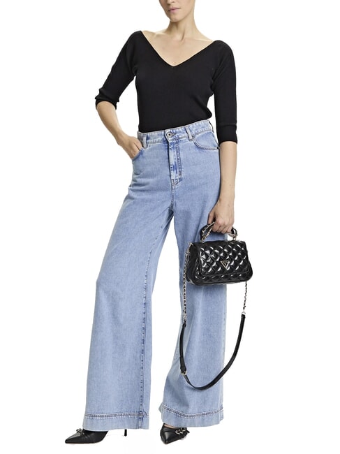 GIULLY Geantă matlasată cu curea de umăr BLACK - Genți femei