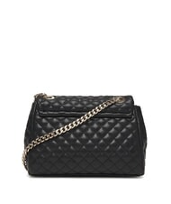 GUESS EVERLEE Geantă de umăr matlasată, geantă crossbody BLACK - Genți femei - 4