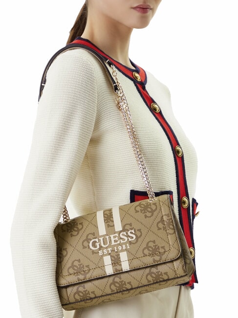 NOELLE 2 Geantă de umăr cu logo, geantă crossbody LOGO LAPTE - Genți femei