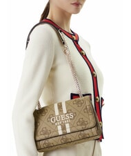 GUESS NOELLE 2 Geantă de umăr cu logo, geantă crossbody LOGO LAPTE - Genți femei - 5