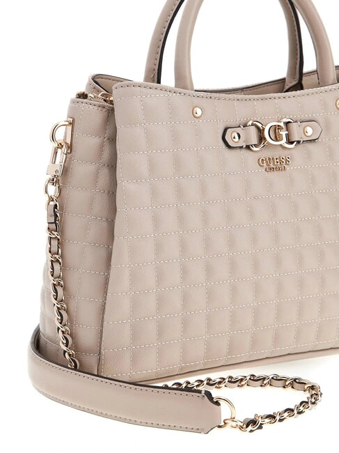 NADIRA Geantă matlasată cu curea de umăr taupe deschis - Genți femei