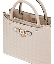 GUESS NADIRA Geantă matlasată cu curea de umăr taupe deschis - Genți femei - 5