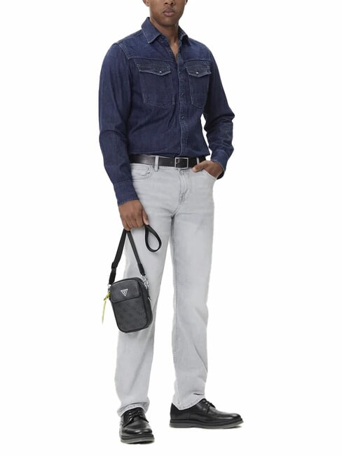 MILANO Geantă mini cu imprimeu cu logo 4G BLACK - Genți de umăr bărbați